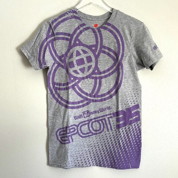 DISNEY Epcot 35th Anniversary Shirt Grey and Purple Size Small - Picture 1 of 9